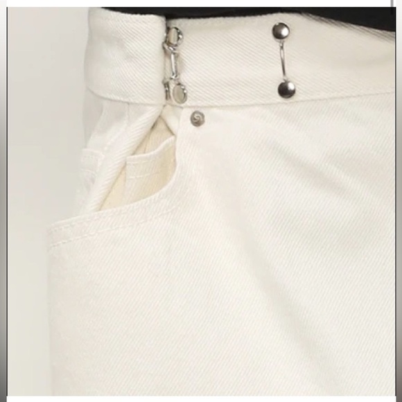 NWT Storets Vera Slash White denim Cutout Jeans baggy boyfriend oversized S M - Picture 8 of 15